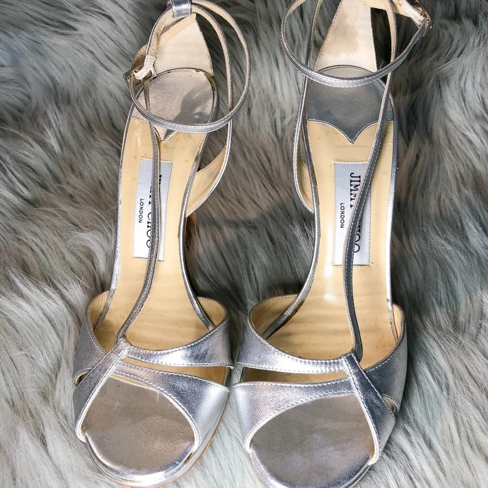 🔥🔥Jimmy Choo -SILVER Wedding/Date night heels💋